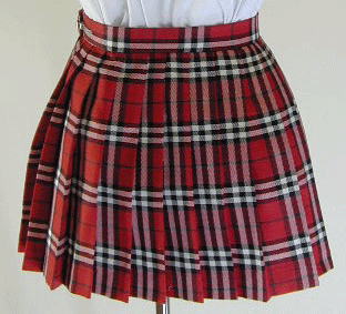 オリジナルローズ×白チェックプリーツスカートスカート(学校制服・スクール・オリジナル)