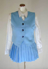 オリジナル水色ベスト・スカート制服セット(スクール・学校制服)