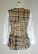 オリジナルバーバリーチェックベスト・スカート制服セット(スクール・学校制服)、後ろ
