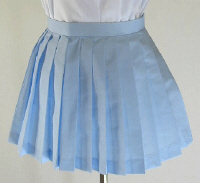 オリジナル夏水色プリーツスカート(30cm丈)