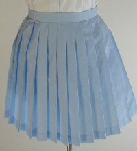 オリジナル夏水色プリーツスカート(40cm丈)