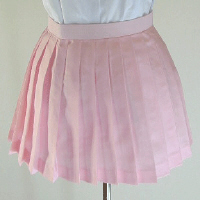 オリジナル夏ピンクプリーツスカート(30cm丈)