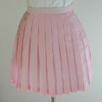 オリジナル夏ピンクプリーツスカート(40cm丈)