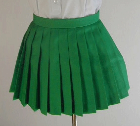 オリジナル冬ルグリーンプリーツスカート(30cm丈)