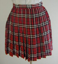 オリジナルローズ×白チェックプリーツスカート(30cm丈)