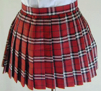 オリジナルローズ×白チェックプリーツスカート(30cm丈)