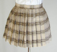 オリジナルクリーム×茶チェックプリーツスカート