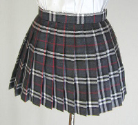 オリジナル白×黒チェックプリーツスカート(30cm丈)