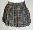 オリジナルグリーン×茶チェックプリーツスカート