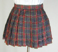 オリジナルグレー×赤×黄チェックプリーツスカートスカート