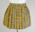オリジナル黄×黒×赤チェックプリーツスカートスカート