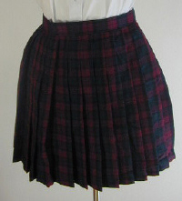 オリジナルエンジ×ダークグリーンチェックプリーツスカート(30cm丈)