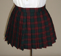 オリジナル白×黒チェックプリーツスカート(30cm丈)