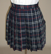 オリジナル黒×赤×グレーチェックプリーツスカート(30cm丈)