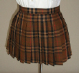 オリジナル茶×黒チェックプリーツスカート