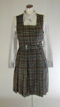 オリジナル緑×茶ジャンバースカート