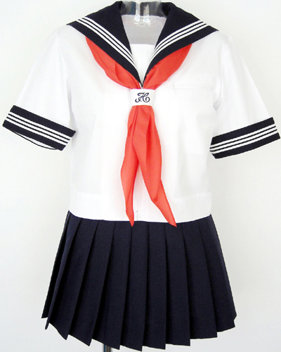 スクールパール 春夏セーラー服上下セット(前開き・半袖・学校制服)