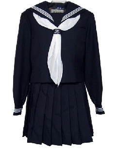 スクールパール 冬セーラー服上下セット(前開き・学校制服)