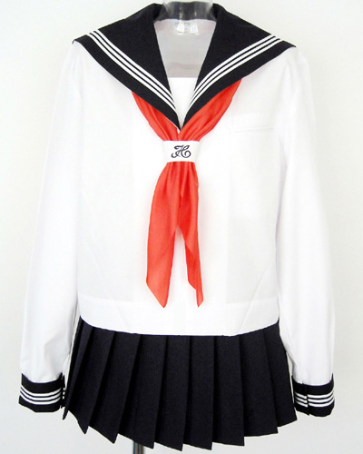 スクールパール 春夏セーラー服上下セット(かぶりタイプ・長袖・学校制服)