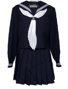 スクールパール 冬セーラー服上下セット(かぶりタイプ・学校制服)
